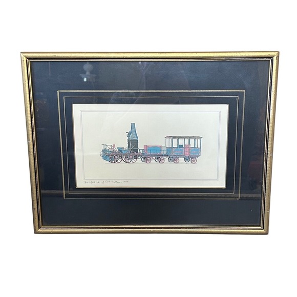 Other - Vintage Curro Best Friend of Charleston 1830 Framed Train Print South Carolina
